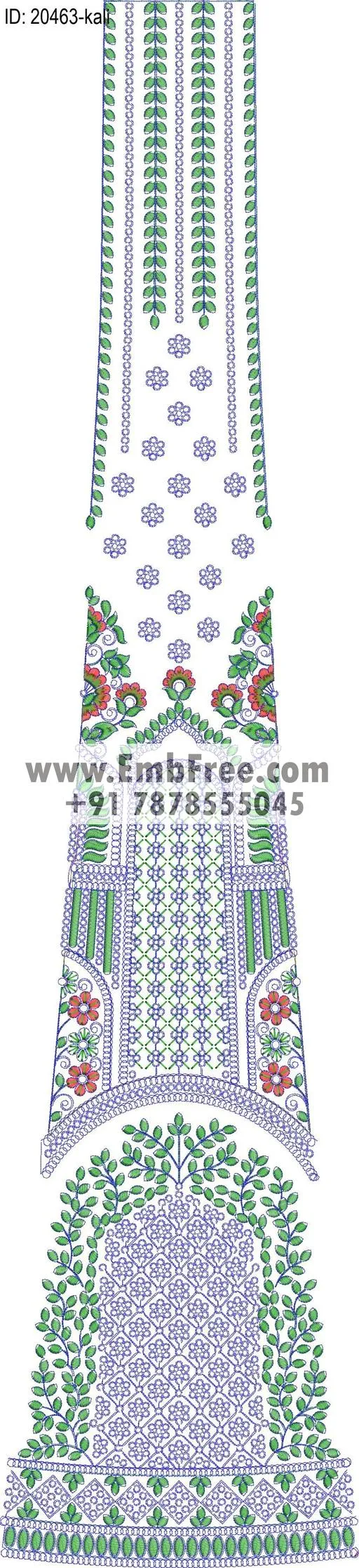lahenga kali embroidery design-ID:20463