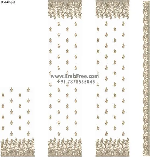 Embroidery designs for saree id:20496