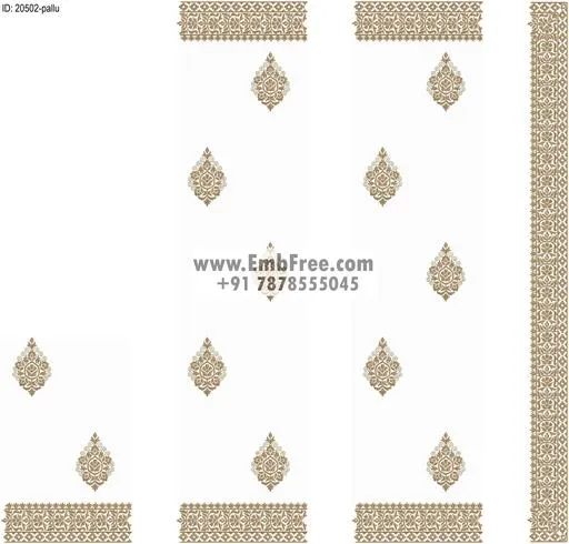 Embroidery designs for saree id:20502