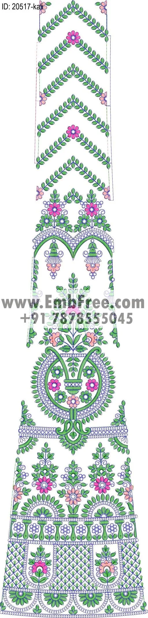 lahenga kali embroidery design-ID:20517