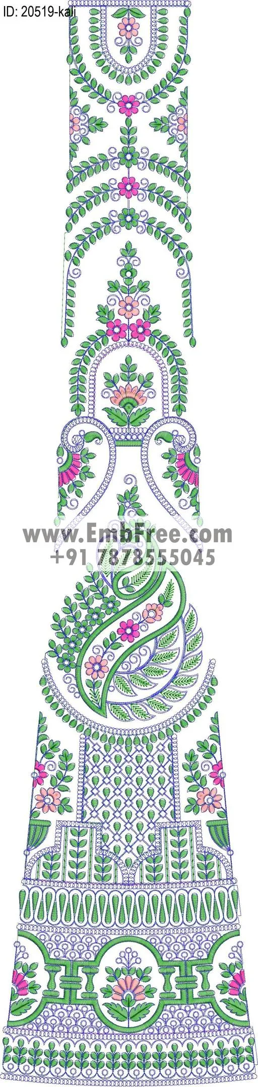 lahenga kali embroidery design-ID:20519