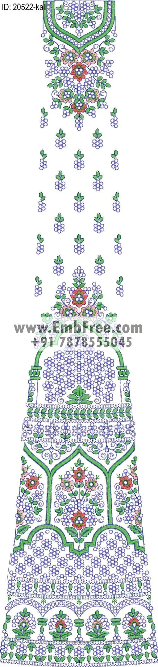 lahenga kali embroidery design-ID:20522