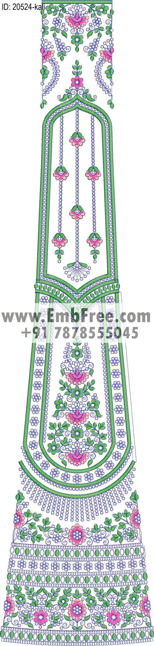 lahenga kali embroidery design-ID:20524