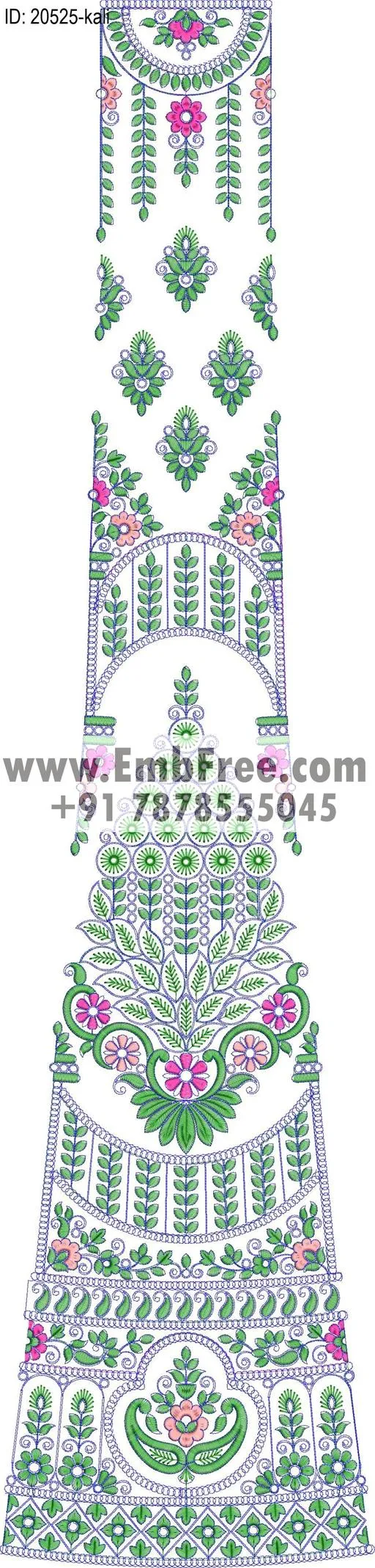 lahenga kali embroidery design-ID:20525