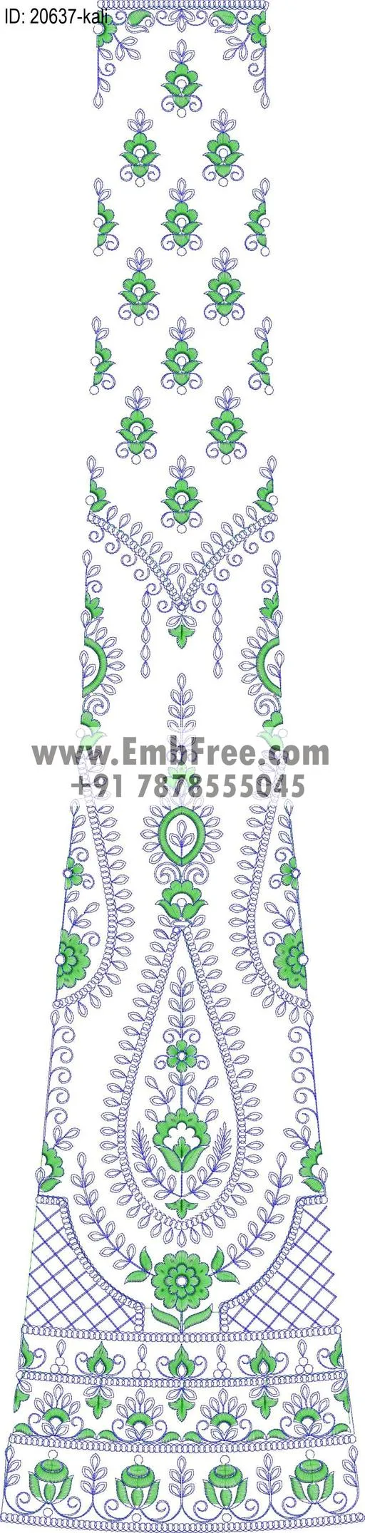 lahenga kali embroidery design-ID:20637