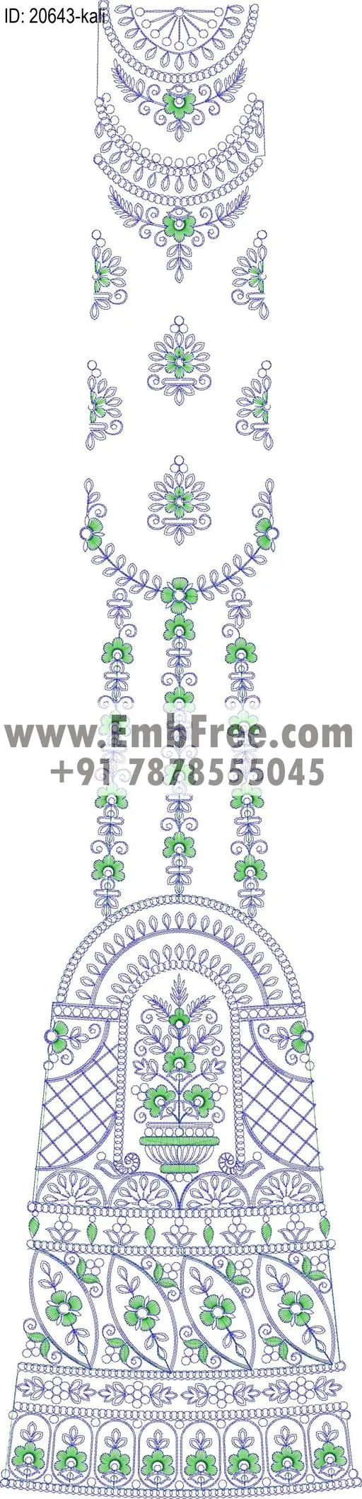lahenga kali embroidery design-ID:20643