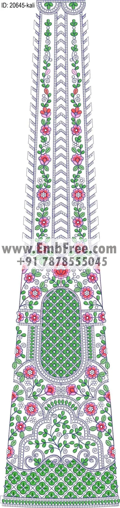lahenga kali embroidery design-ID:20645