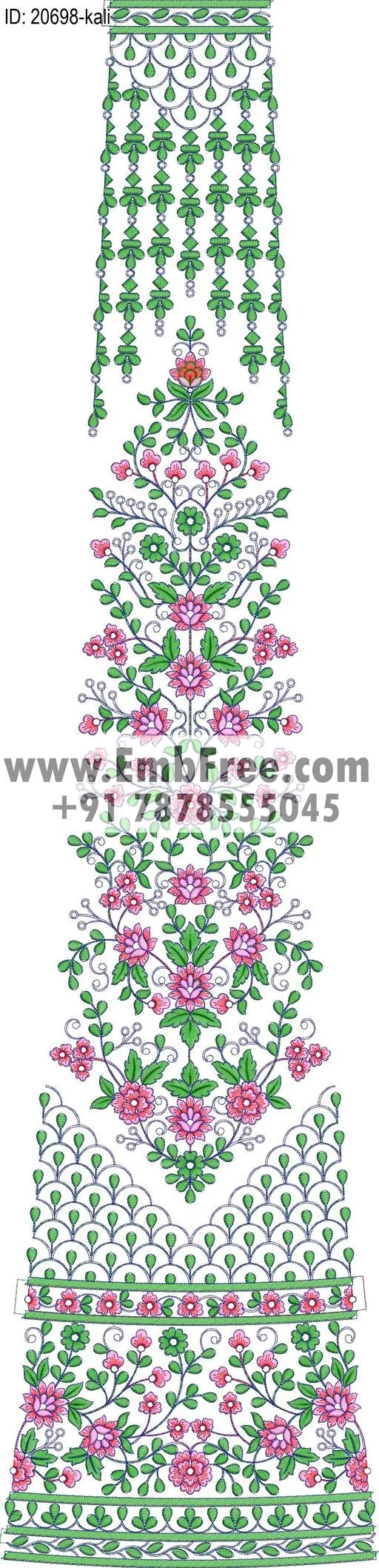 lahenga kali embroidery design-ID:20698