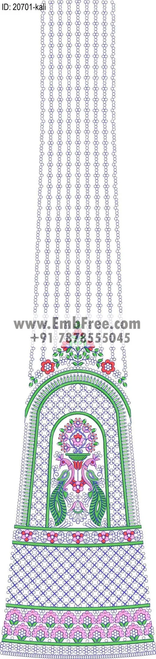 lahenga kali embroidery design-ID:20701