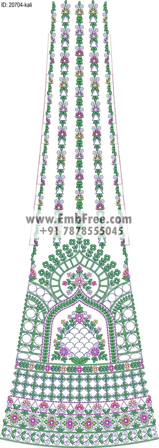 lahenga kali embroidery design-ID:20704