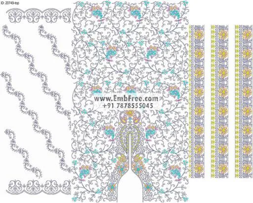 single head dress embroidery designs-ID:20749