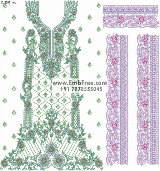 single head dress embroidery designs-ID:20811