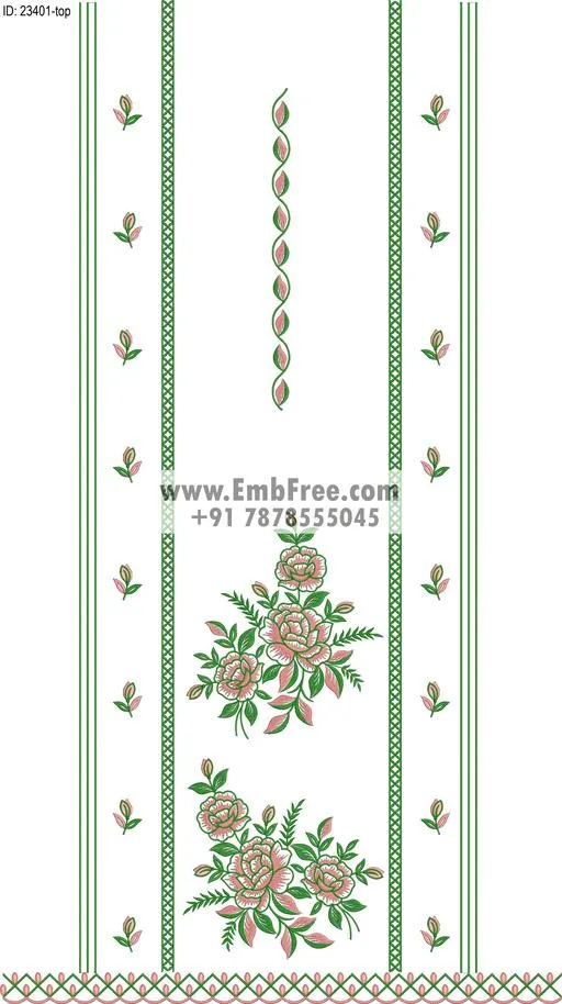 dress single head embroidery design
