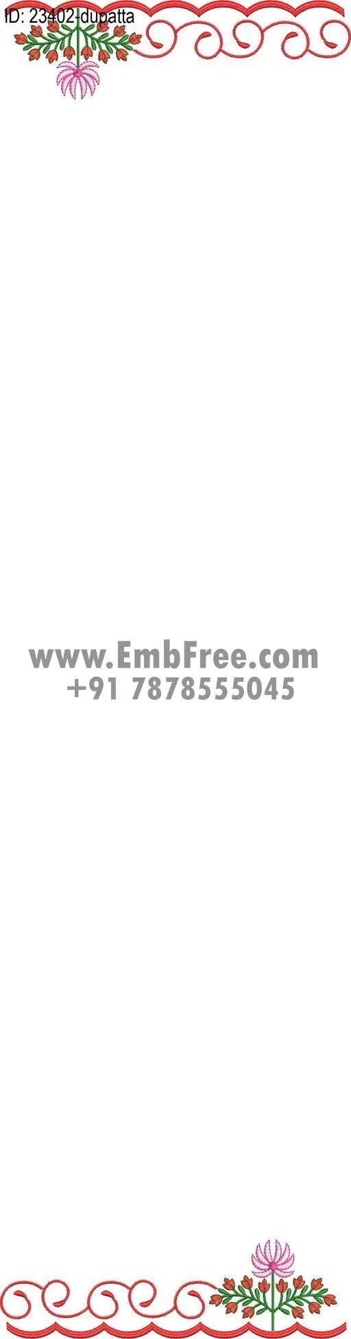 dress single head embroidery design
