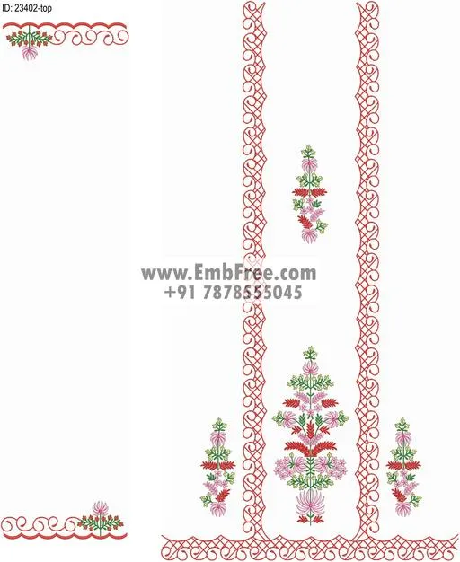 dress single head embroidery design thumbnail 2