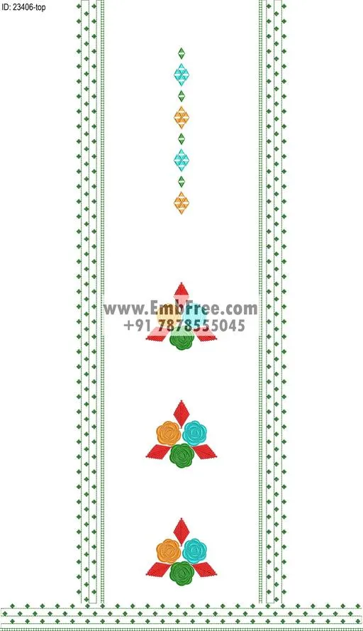 dress single head embroidery design