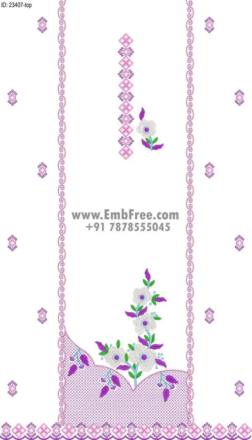 dress single head embroidery design