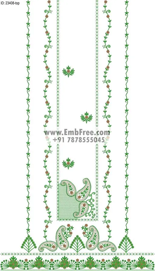 dress single head embroidery design