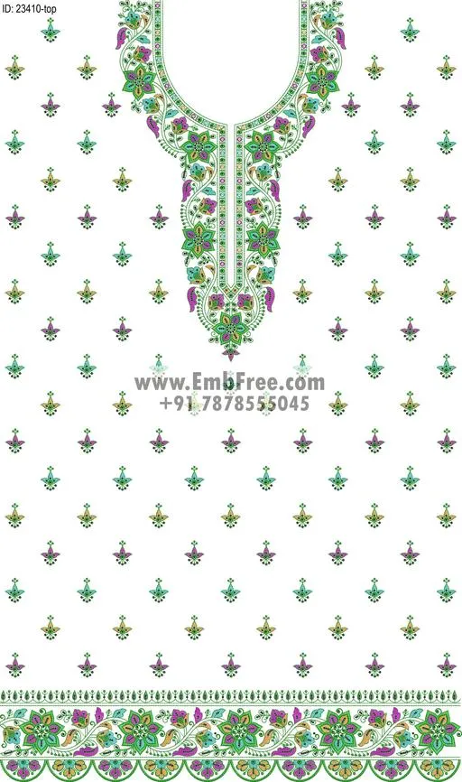 dress single head embroidery design