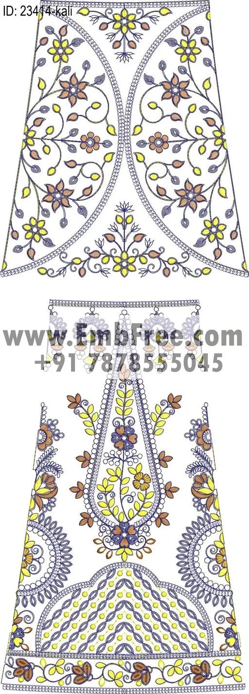 lahenga embroidery design-ID:23414