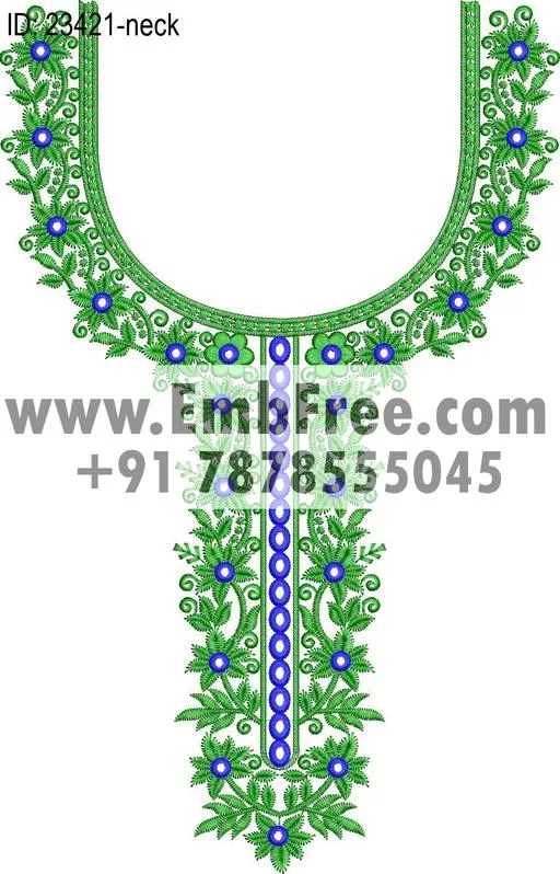 neck embroidery design