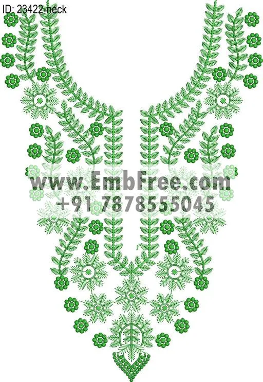 neck embroidery design