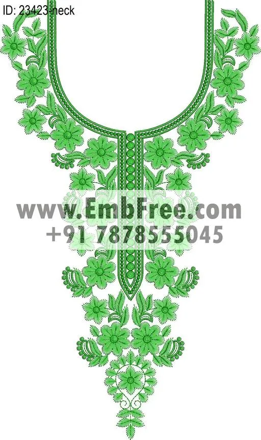 neck embroidery design