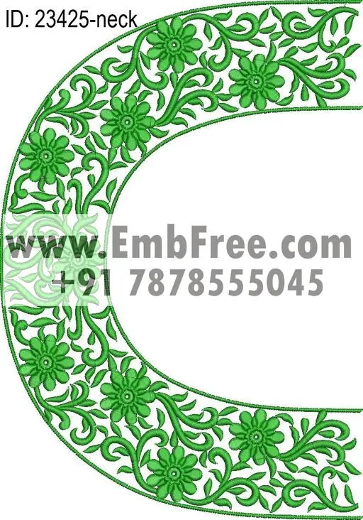 neck embroidery design