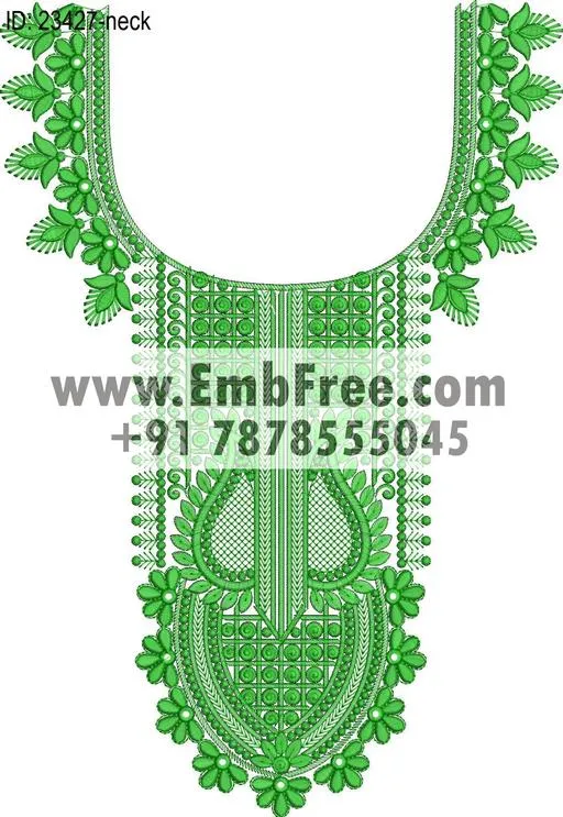 neck embroidery design