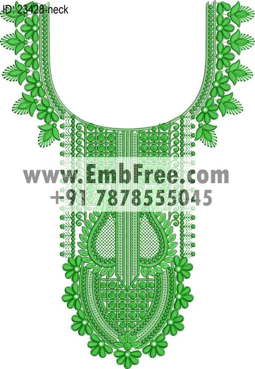 neck embroidery design