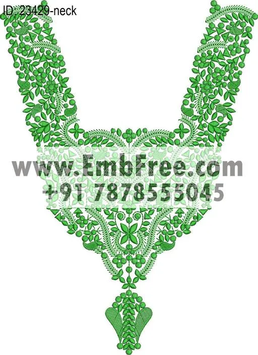 neck embroidery design