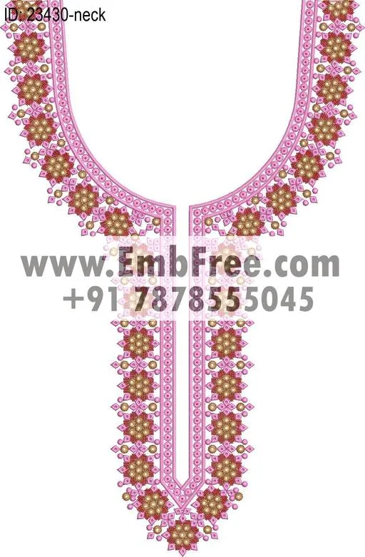 neck embroidery design