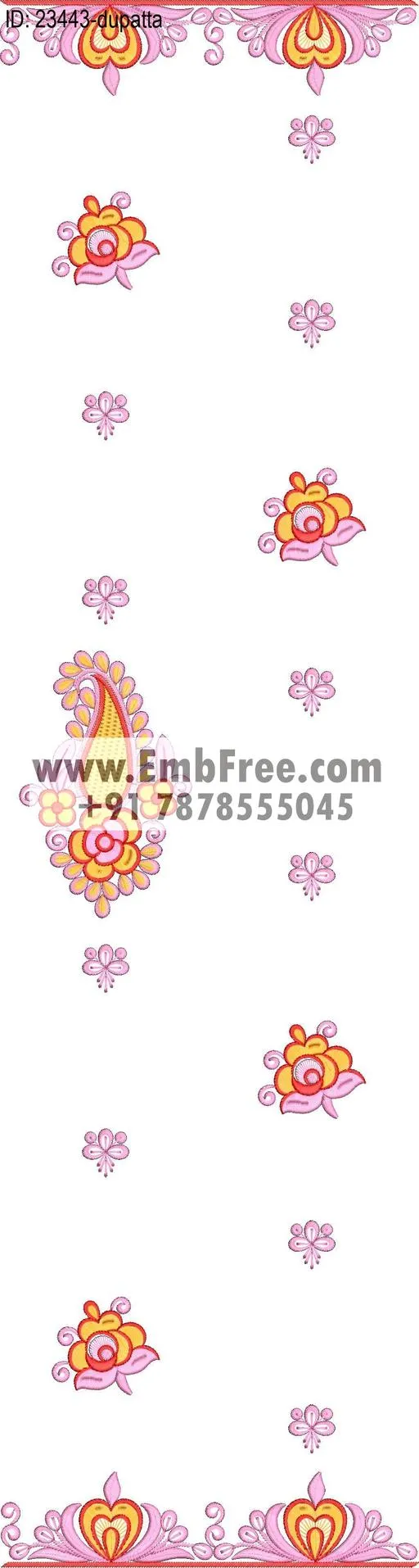 top dupatta embroidery design