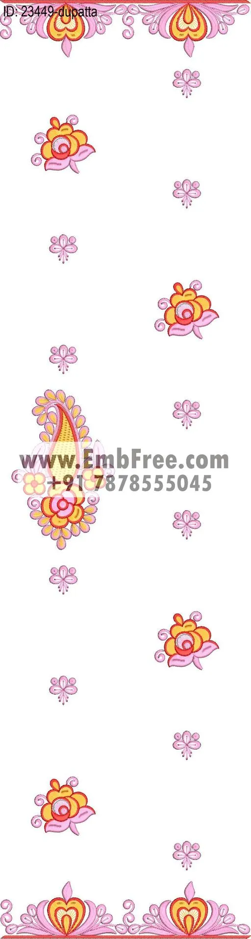 top dupatta embroidery design