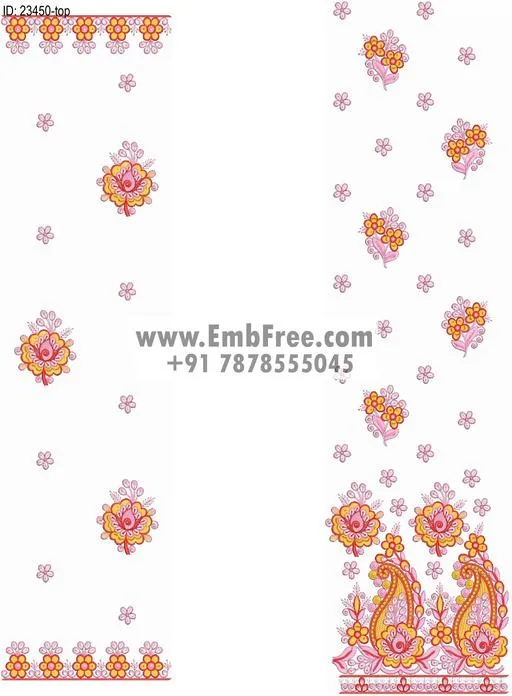 top dupatta embroidery design thumbnail 2