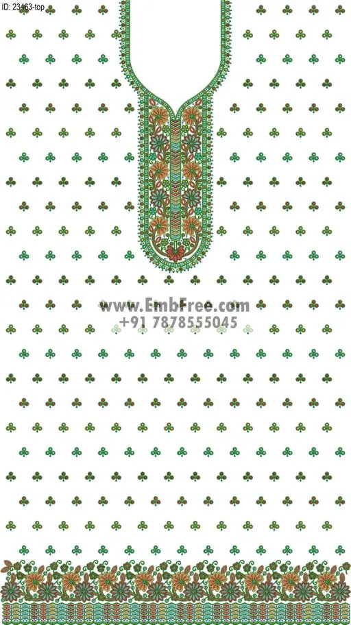 dress single head embroidery design