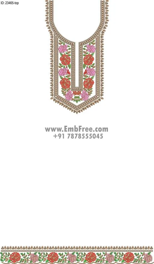 dress single head embroidery design