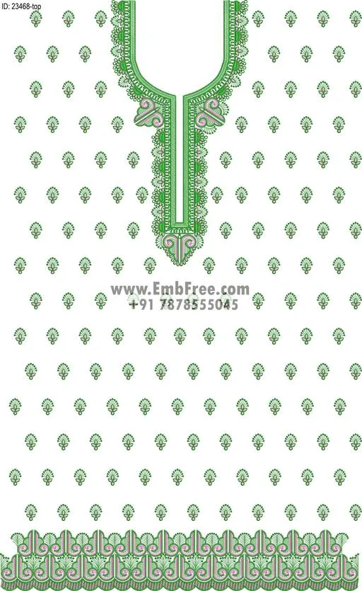 dress single head embroidery design
