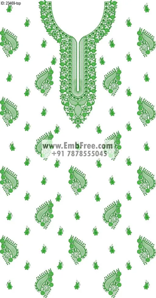 dress single head embroidery design