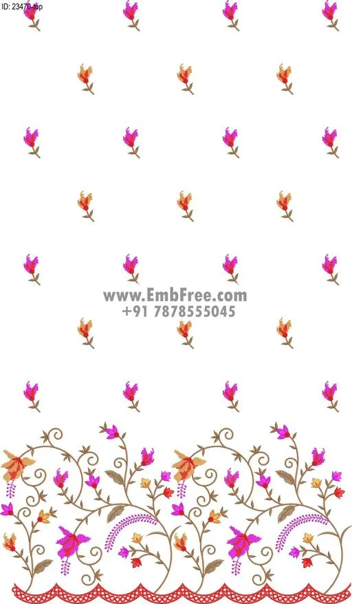 dress single head embroidery design