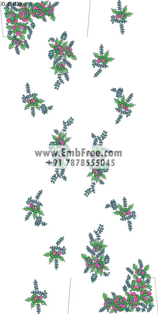 lahenga embroidery design