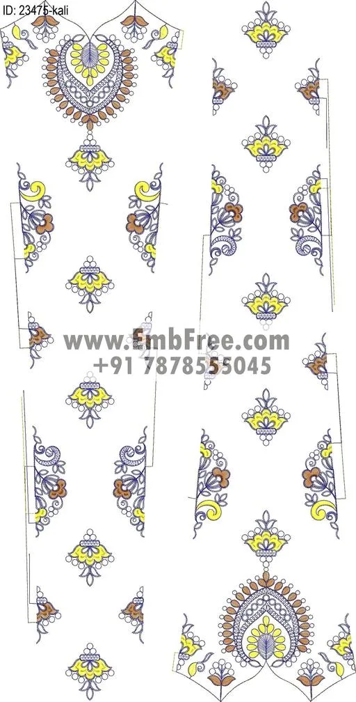 lahenga embroidery design