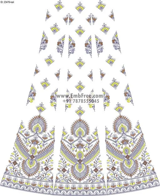 lahenga embroidery design