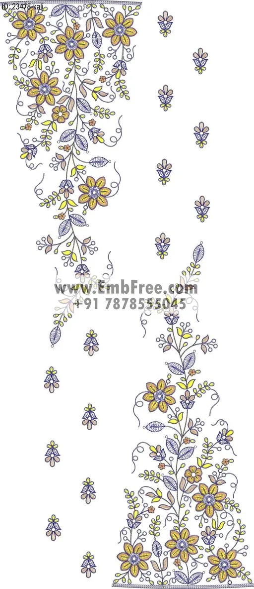 lahenga embroidery design