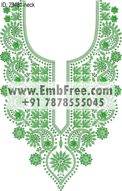 neck embroidery design