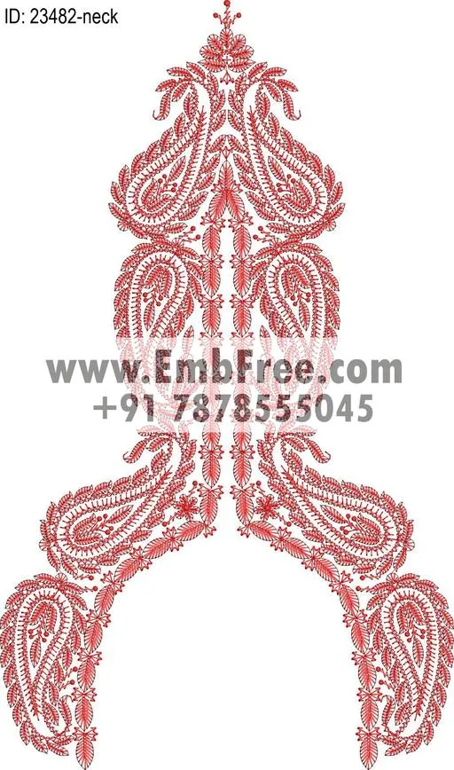 neck embroidery design