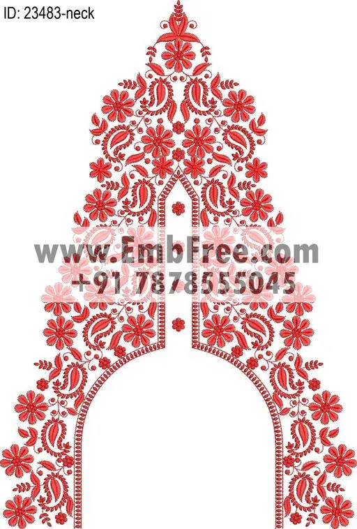 neck embroidery design
