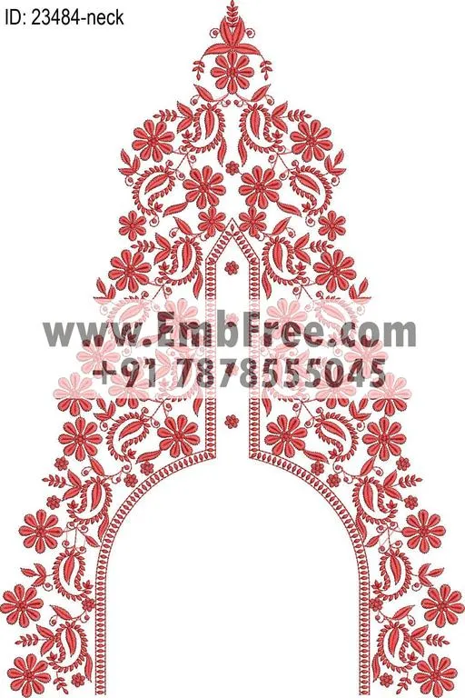 neck embroidery design
