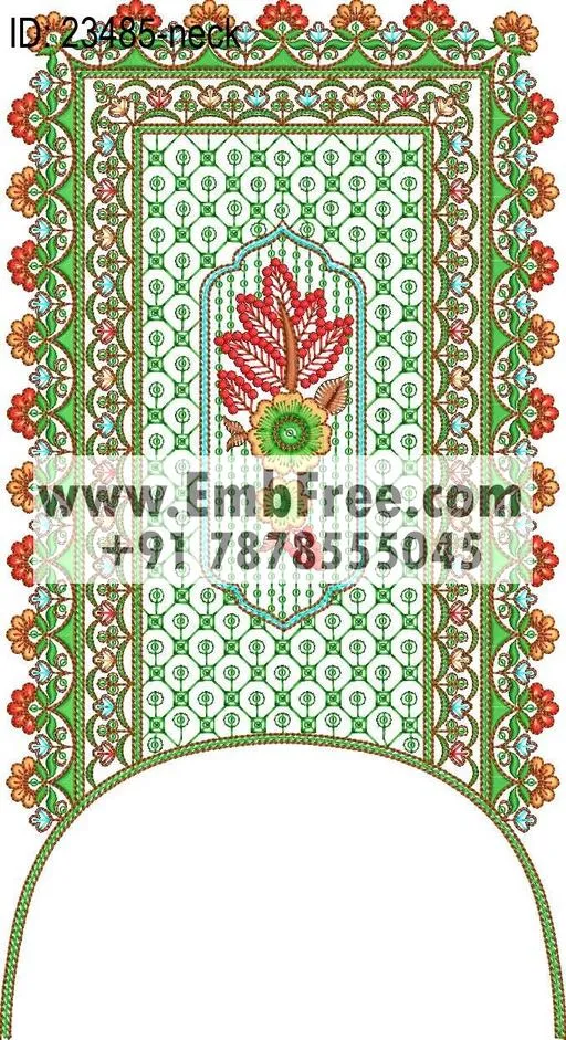 neck embroidery design
