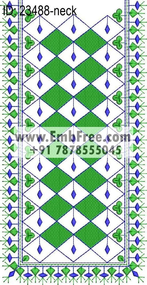 neck embroidery design